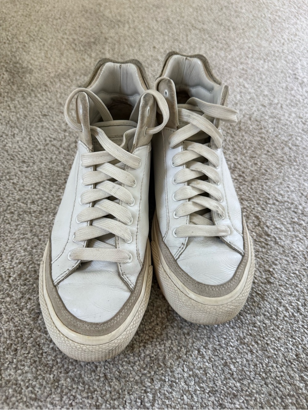 rag & bone RB Army High White with Beige Accents - Picture 5 of 8